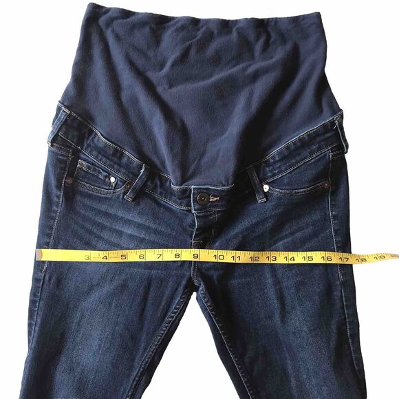 H&M & Denim Maternity Jeans Pant SZ 10 Blue Mama Skinny High Rib Stretch Tummy - Picture 7 of 10